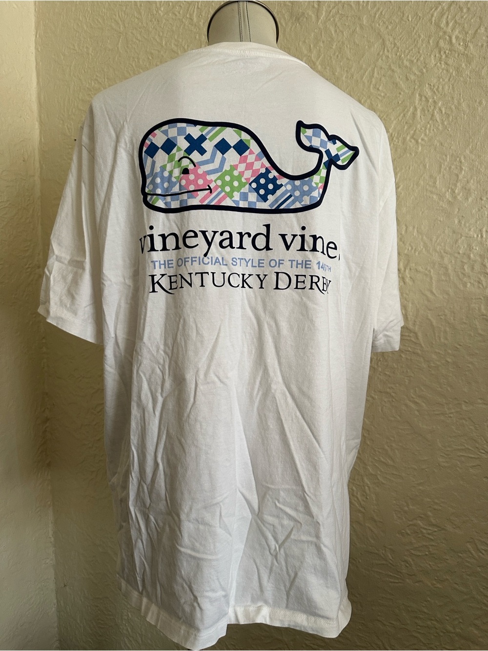 Vineyard Vines Kentucky Derby T-Shirt XL Pastel Pink Green Blue